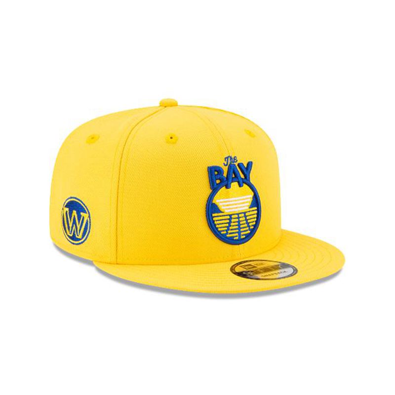 NBA Golden State Warriors Statement Edition 9Fifty Snapback (QLE1049) - Yellow New Era Caps